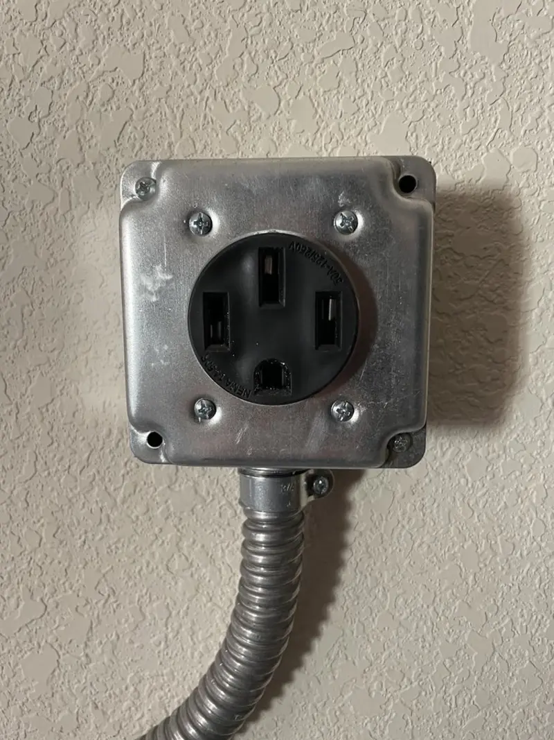 NEMA 14-50 outlet installed for Smart Home Electrical in Findlay